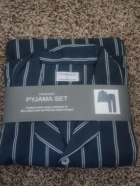 Primark Navy and White Striped Pyjama Set